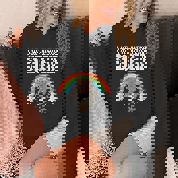 I Hate Everyone Equally 反社会的猫 内向的 パーカー