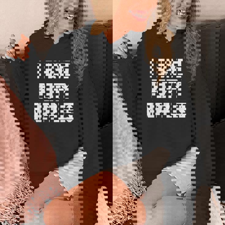 I Have Puffy ニップル 面白い言葉 皮肉なユーモア ノベルティ パーカー