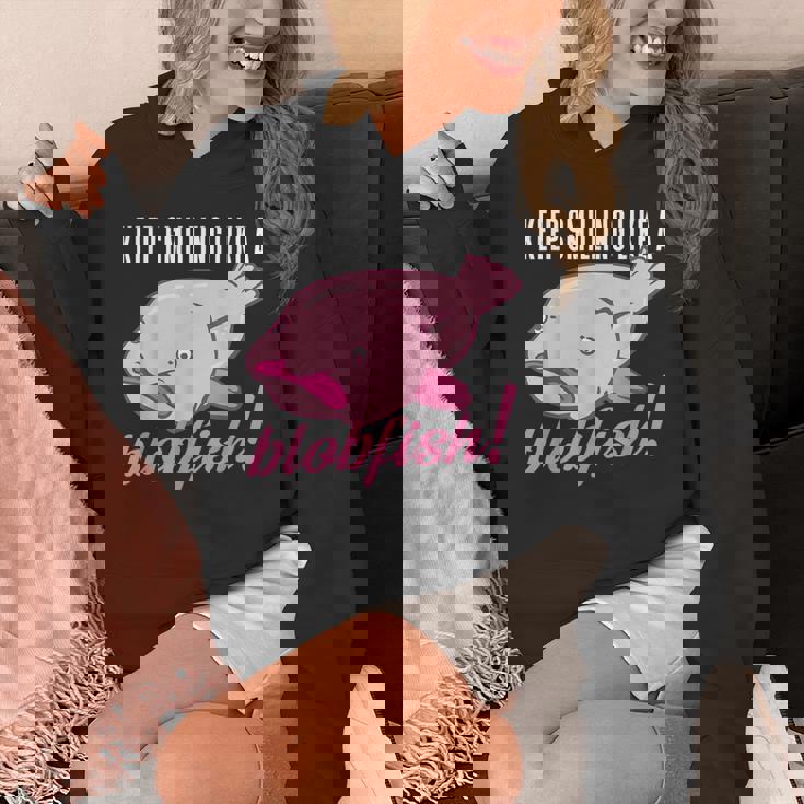 Keepmiling Like A Blobfish デザイン ブログフィッシュファン向け パーカー