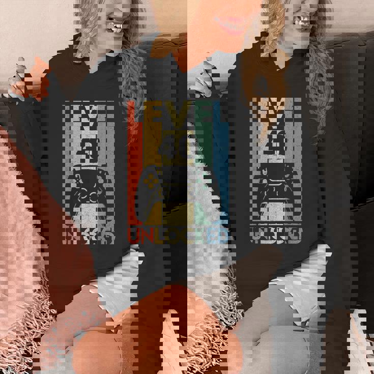 Level 40 Unlocked ideo Gamer 40Th Birthday パーカー