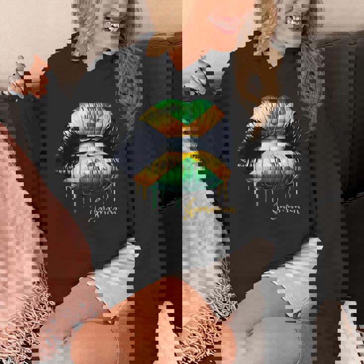 Lips Jamaican Flag Jamaica Love Travelacation パーカー