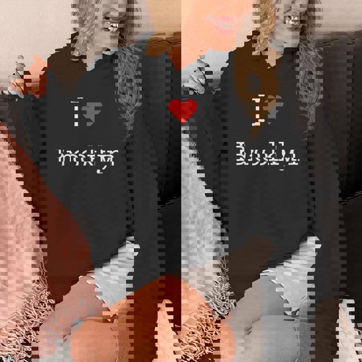 I Love Brooklyn With Heart ミニマリスト シンプル グラフィック パーカー