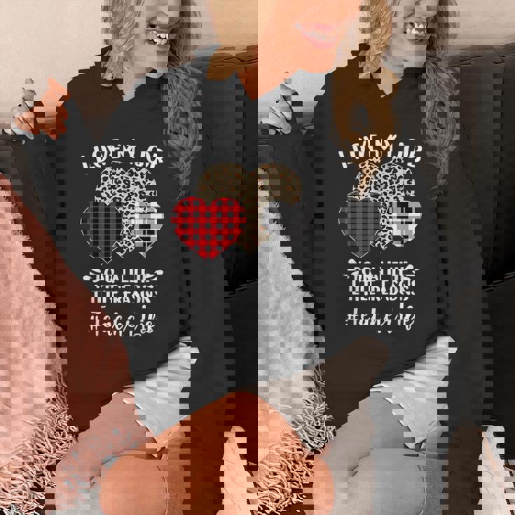 I Love My Job For All The Little Reasons バレンタインハート パーカー