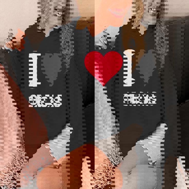 I Love Orcas パーカー