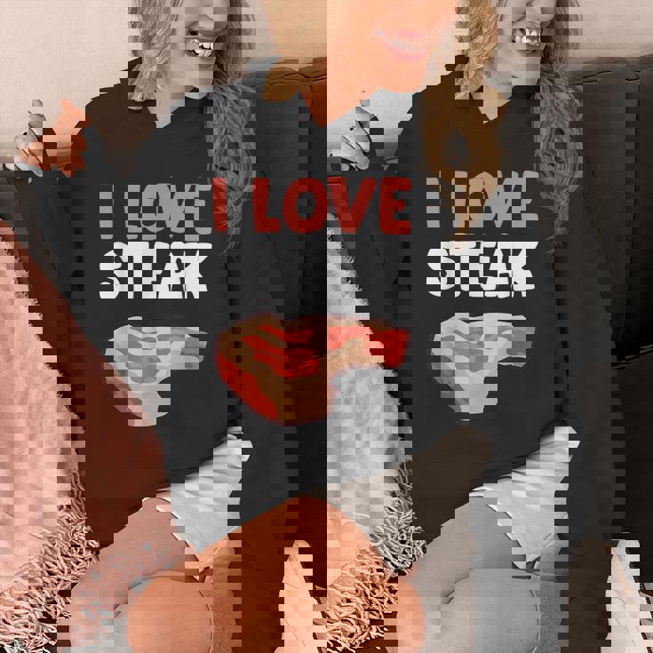 I Loveteak おもしろステーキ バーベキューグリルステーキ パーカー