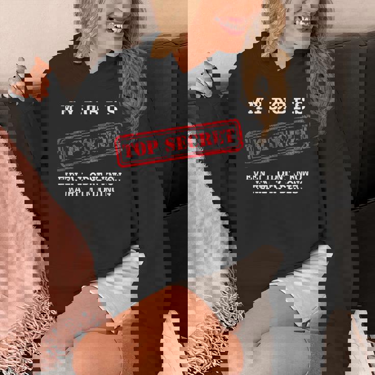 My Job Is Topecret-面白いtシャツ素晴らしいギフト パーカー