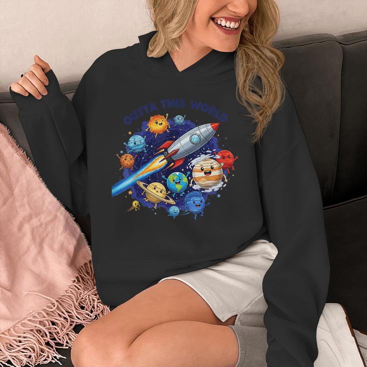 Outta This World かわいい惑星宇宙好き、宇宙飛行士銀河 パーカー