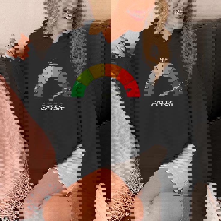 Pure Cortisol 面白いストレスメーターで走る 長袖tシャツ パーカー