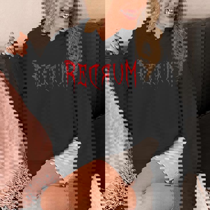 Redrum 怖い不気味な血まみれのハロウィンtシャツ2 パーカー