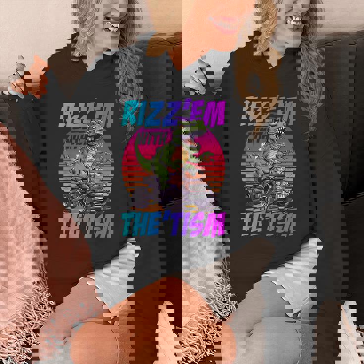 Rizz 'Em With The Tism 恐竜 T-Rex Meme Autism パーカー