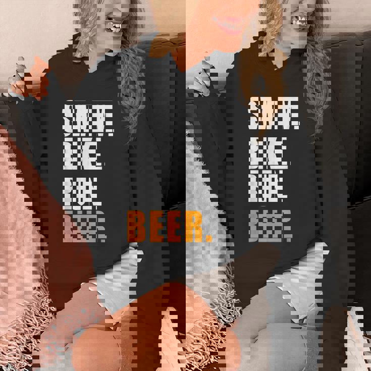 Swim Bike Run スイム バイク ラン ビール トライアスロン トライアスロン スポーツ メンズ レディース パーカー