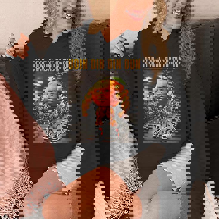 Udin Din Din Dun マッスルオレンジ イタリアンブレイン ロート キッズ ミーム パーカー