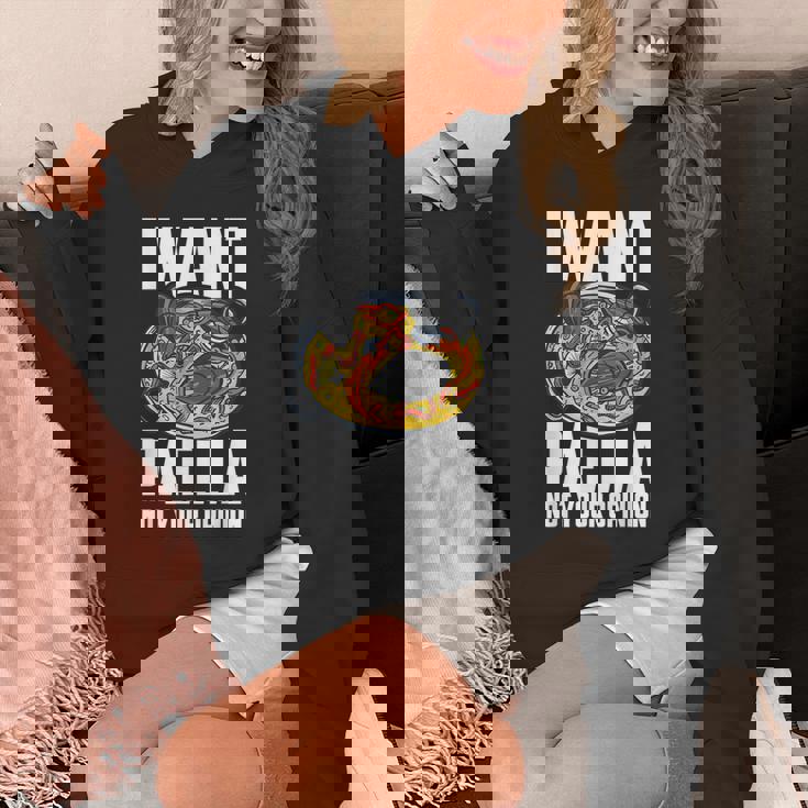 I Want Paella Not Your Opinion スペインのパエリア パーカー