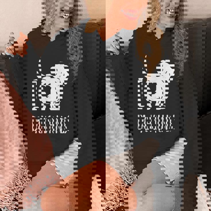 Wiener Dog ダックスフンド 犬 ペット愛好家 I Love Dachshunds パーカー