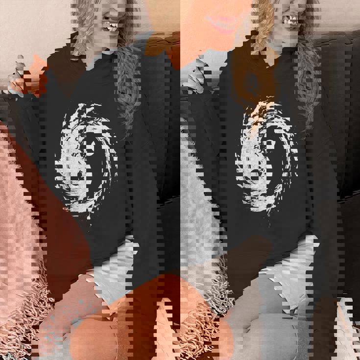 Ying Yang Flowtate 瞑想 水彩画 太極拳 メンズ レディース パーカー