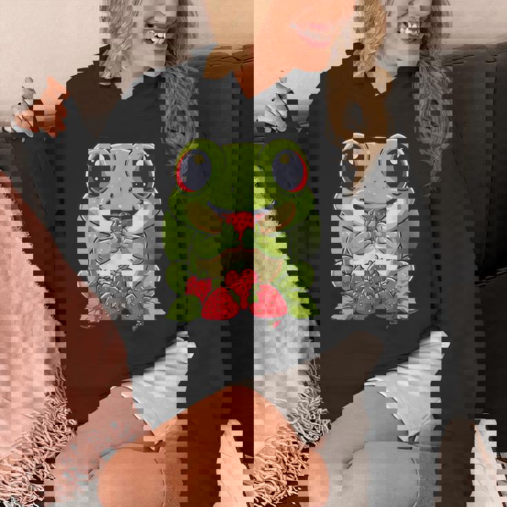 いちごカエル 図面 アートワーク いちご 動物 アート パーカー