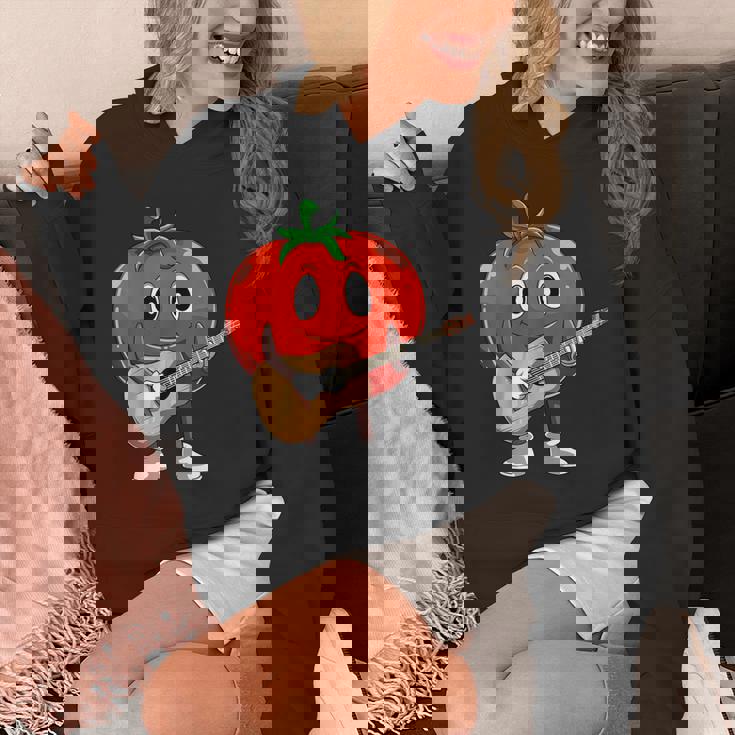 おもしろギタリスト トマト 演奏 ギター ミュージシャン トマト ギター パーカー