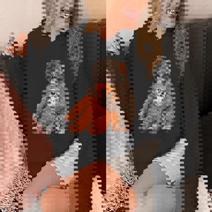 かわいいモンキーパンチ 日本の赤ちゃん猿 パーカー