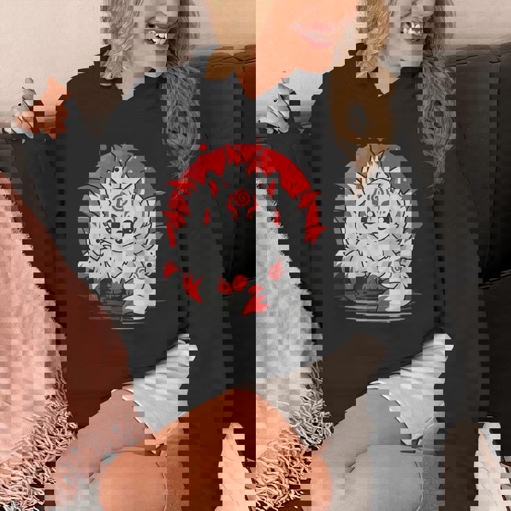 きつね 笑う キツネ 九尾 神話 動物 パーカー