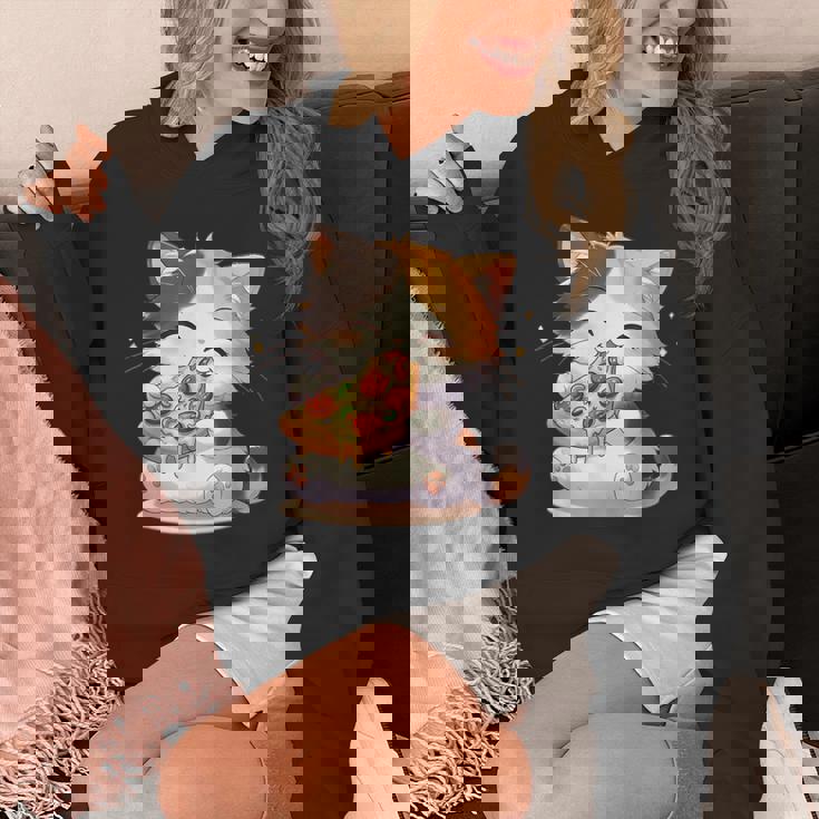 わがまま猫 ピザねこ ラーメン好き かわいい おもしろ マンガ パーカー