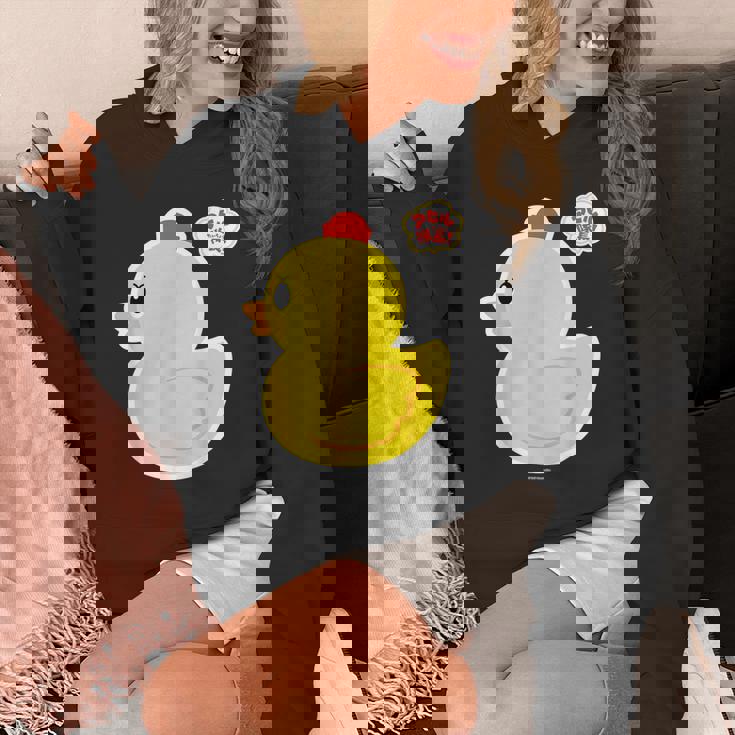 アヒル隊長ビッグプリント（横向き） パーカー