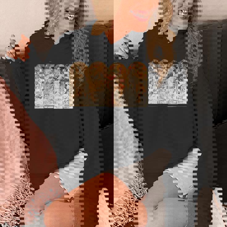 アルフォンス・マリア・ミュシャの季節 長袖tシャツ パーカー