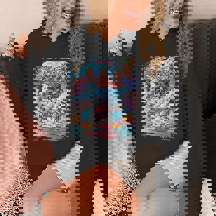 アロハ バーガー 猫 & ピザ ナマケモノ ユニコーン パーカー