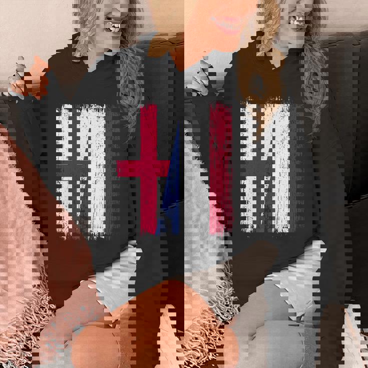 イングランド オランダ ハーフフラッグ イングリッシュ オランダ遺産 長袖tシャツ パーカー