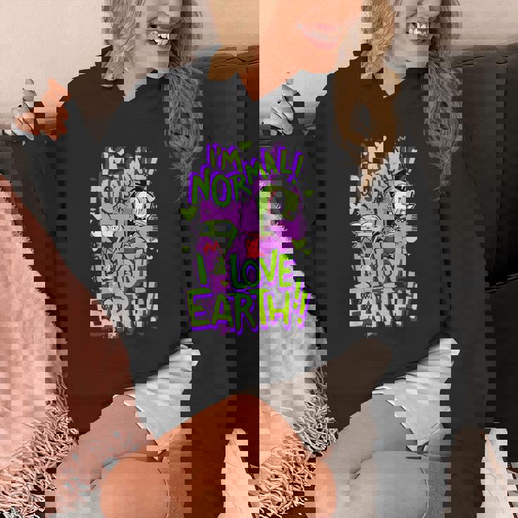 インベーダージムアイムノーマルアイラブアースデイ パーカー