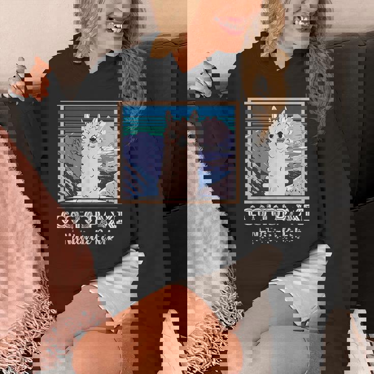 エクアドル山脈コトパクシ国立公園のかわいいラマ パーカー