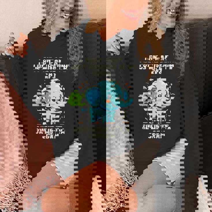 エレファントおならしないよ時々ズボンの中でささやくだけ 長袖tシャツ パーカー