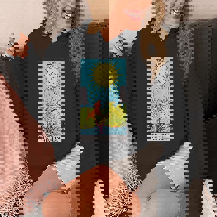 オリジナルのrider Waite Deckのムーンヴィンテージタロットカード。 長袖tシャツ パーカー