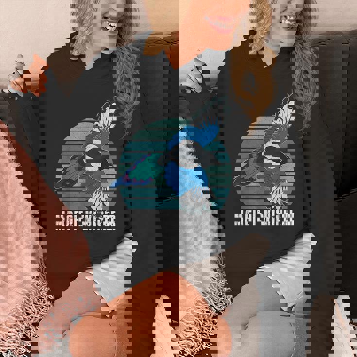 カササギ 鳥 動物 翼 バードウォッチング バーダー アウトドア 野鳥観察 パーカー