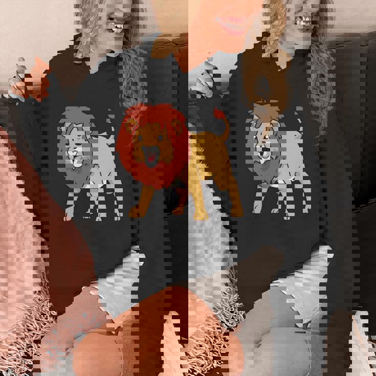 カワイイライオン 長袖tシャツ パーカー