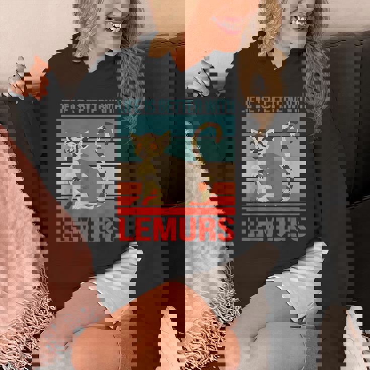 キツネザル ライフ・イズ・ベター 霊長類 キツネザル パーカー