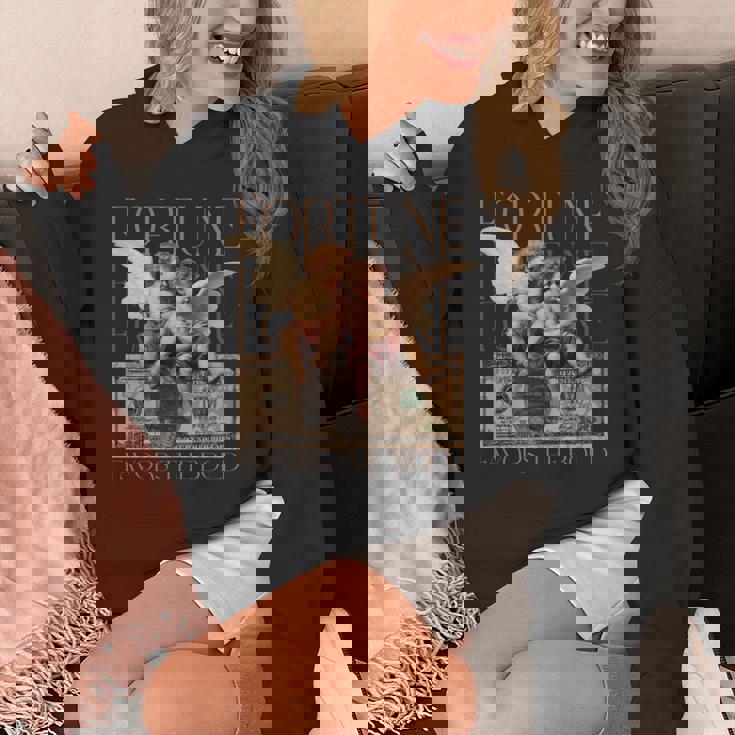 キューピッドとサイケ 2人の天使の赤ちゃん ドルフォーチュンアート 長袖tシャツ パーカー