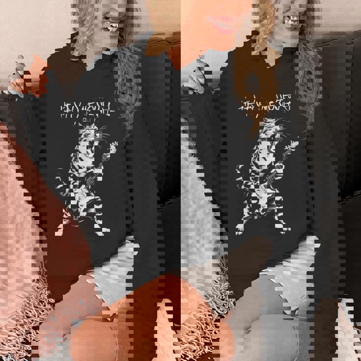 ギターを弾くクールな猫、ヘビーな「Meowtal」メタルパンクロックファン。 パーカー