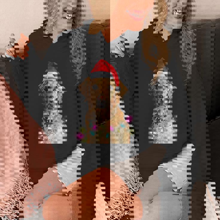 クリスマス ゴールデンレトリバー クリスマス ドッグツリー サンタハット リトリーバー 長袖tシャツ パーカー