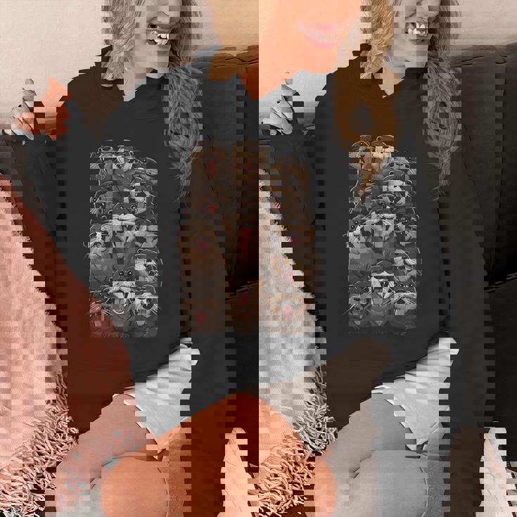 クレイジーカワウソ 長袖tシャツ パーカー