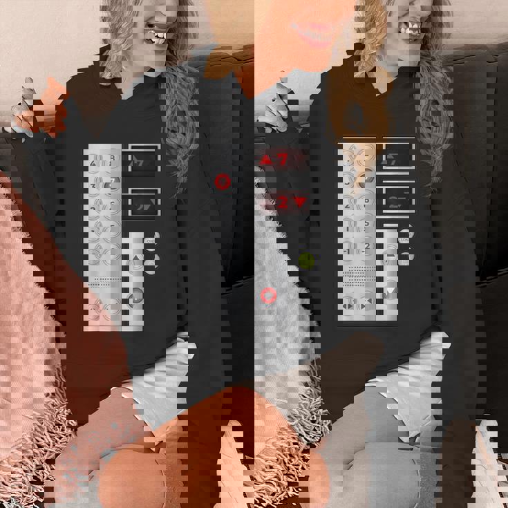 クールなエレベーターボタンアートメンズレディースリフトハロウィンコスチューム パーカー