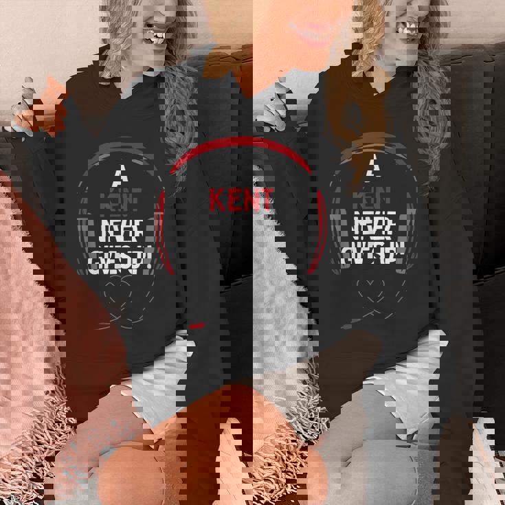 ゲーム用引用句「A Kent Never Gives Up」ヘッドセット パーソナライズ パーカー