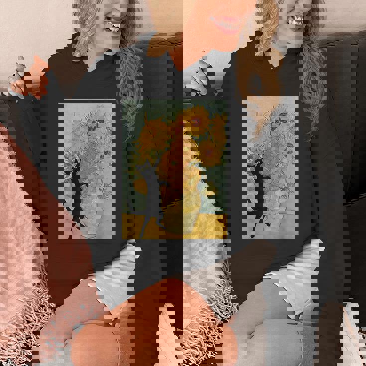 ゴッホ ひまわり 面白い 猫 アート 絵画 パーカー