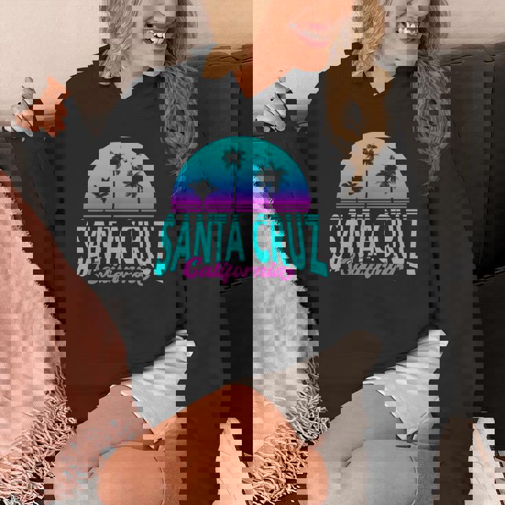 サンタクルーズ カリフォルニア レトロ ヴィンテージ サンセット 長袖tシャツ パーカー