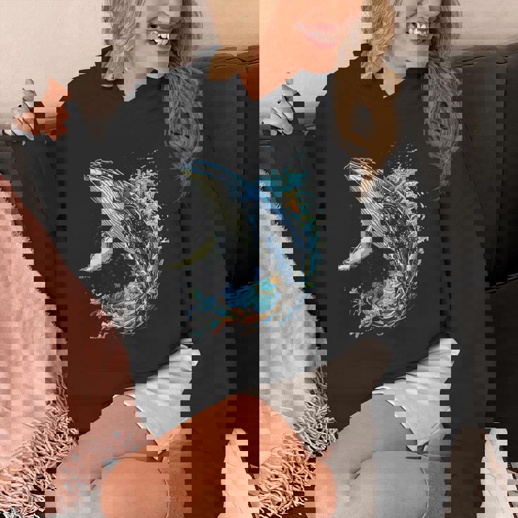 ザトウクジラ 動物 グラフィック イラスト ザトウクジラ パーカー