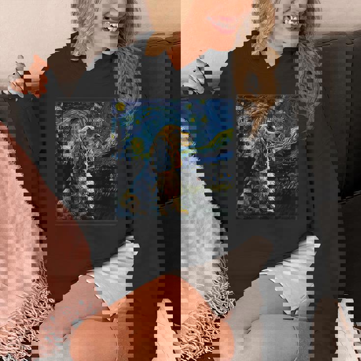 シュルレアリスム 星月夜 イングリッシュコッカースパニエル犬 パーカー