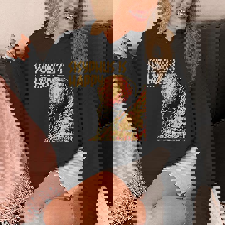 シーシュポス・イズ・ハッピー面白いギリシャ神話ミーム哲学 パーカー