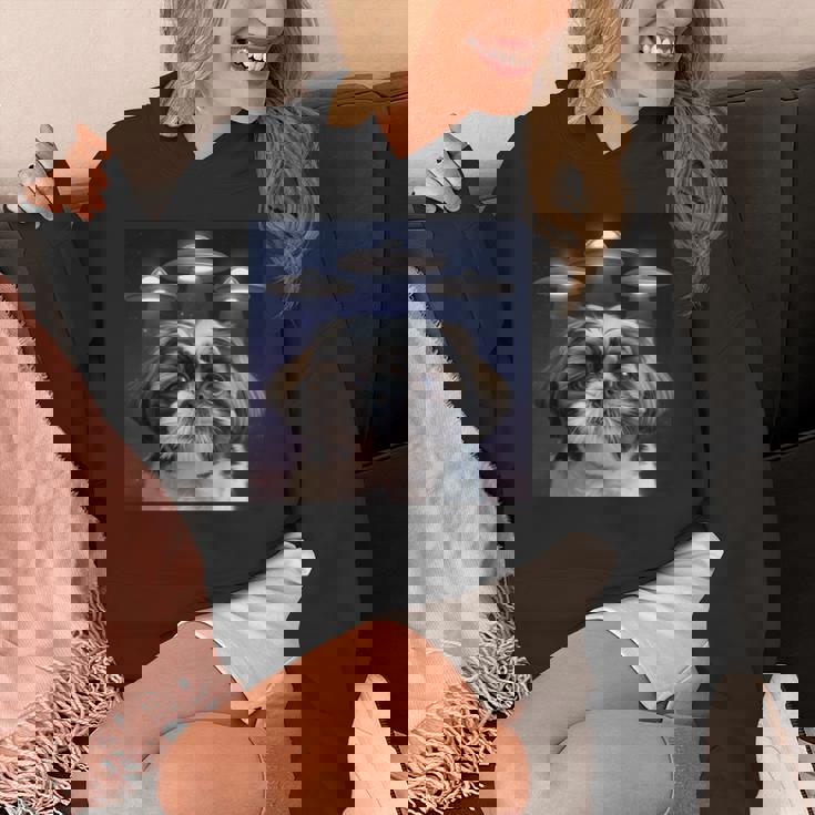 シーズー 犬 シウツー 犬 エイリアン Ufohitzhu おもしろい シーズー 長袖tシャツ パーカー