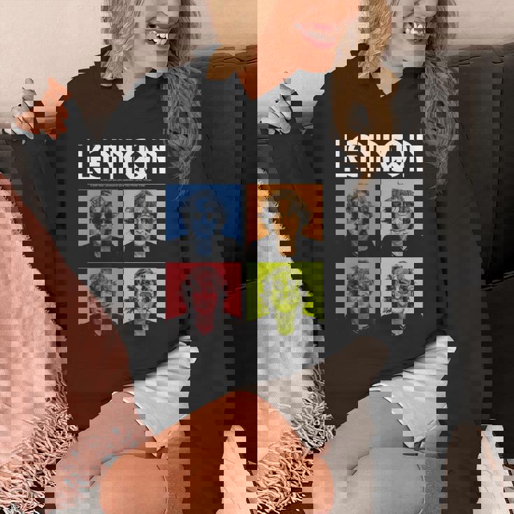 ジョン・レノン カラーブロック 長袖tシャツ パーカー