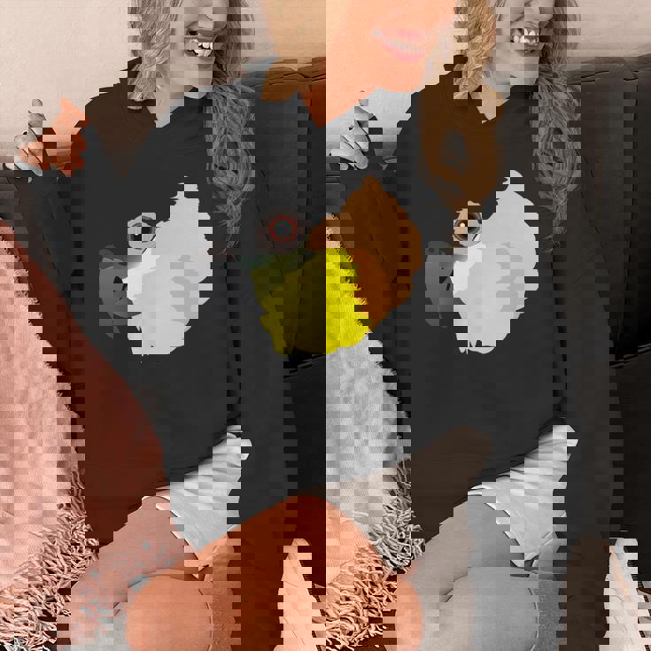 ズグロシロハラインコ 長袖tシャツ パーカー