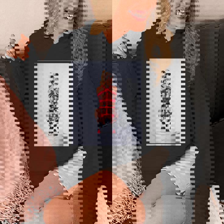 セクシーガールグラフィックtシャツ シバリロープのセクシーなピンナップガール パーカー